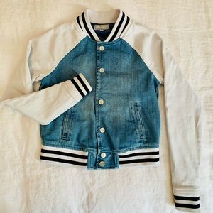 ⭐️2 for $30⭐️GIRLS DENIM JACKET- BASEBALL TRENDY CROP